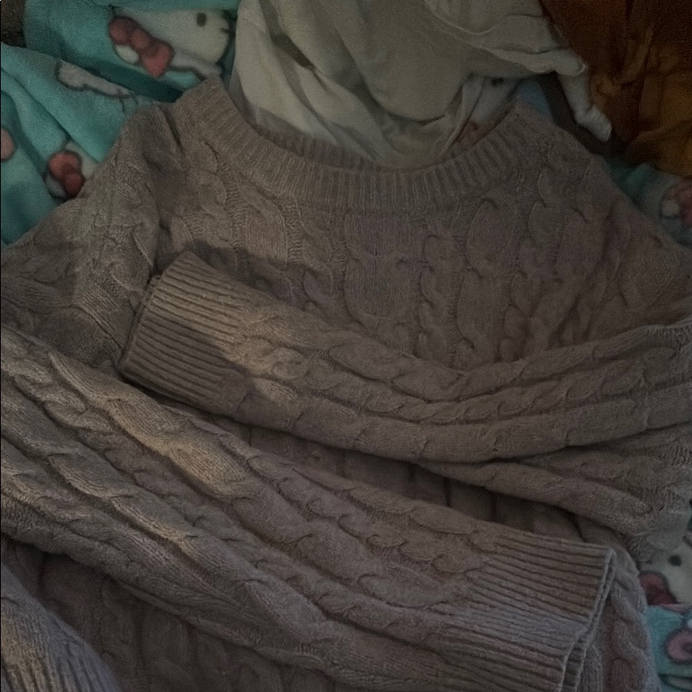 a new day Cable Knit Sweater - Gray
